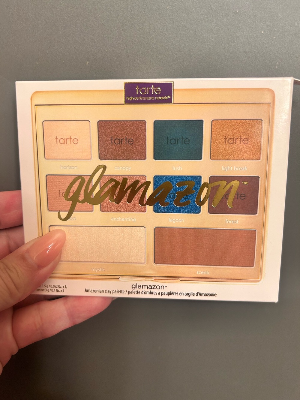 tarte Glamazon Eyeshadow Palette — Teal, Blue, Gold, Bronze, Cream, Brown